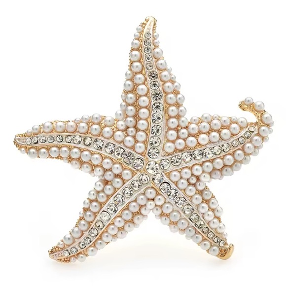 Betsey Johnson Jewelry - Betsey Johnson Elegant Starfish Pearl Brooch